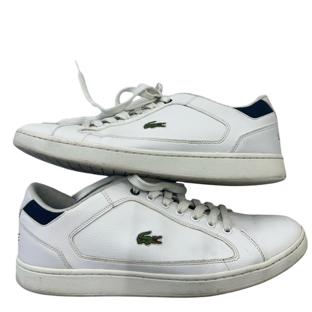 Lacoste Men’s Classic Carnaby Evo White Leather Lace-Up Shoes
